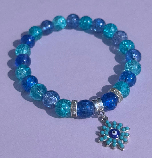blue evil eye charm ( 1 bracelet )