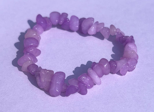 purple crystal chip ( 1 bracelet )