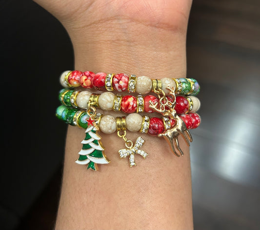 Christmas spirit ( 3 bracelets )