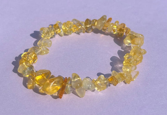 yellow crystal chip ( 1 bracelet )