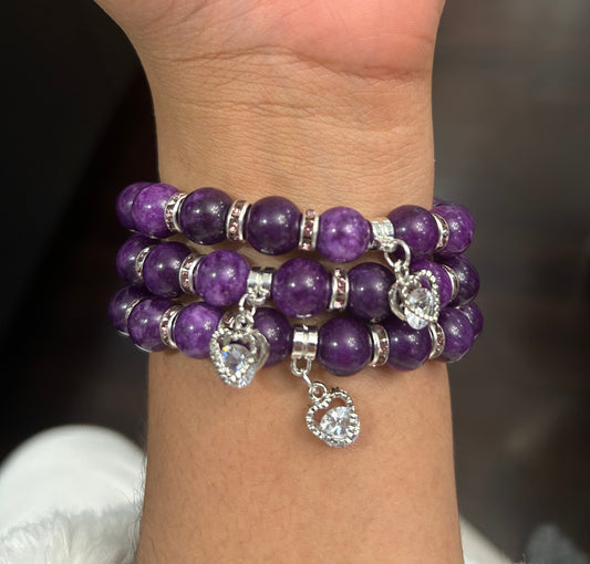 Dark purple set ( 3 bracelets )