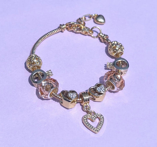 gold heart charm ( 1 bracelet )