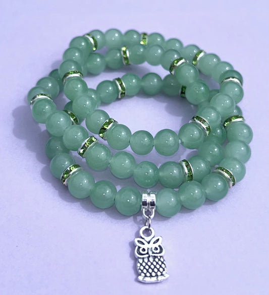 green owl set ( 3 bracelets )