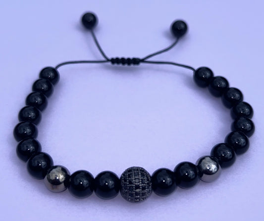 black adjustable ( 1 bracelet )