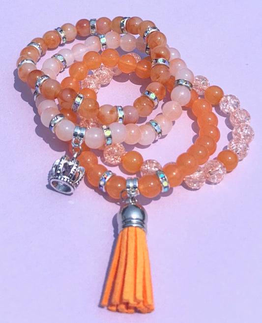 Orange sparkle set ( 4 bracelets )